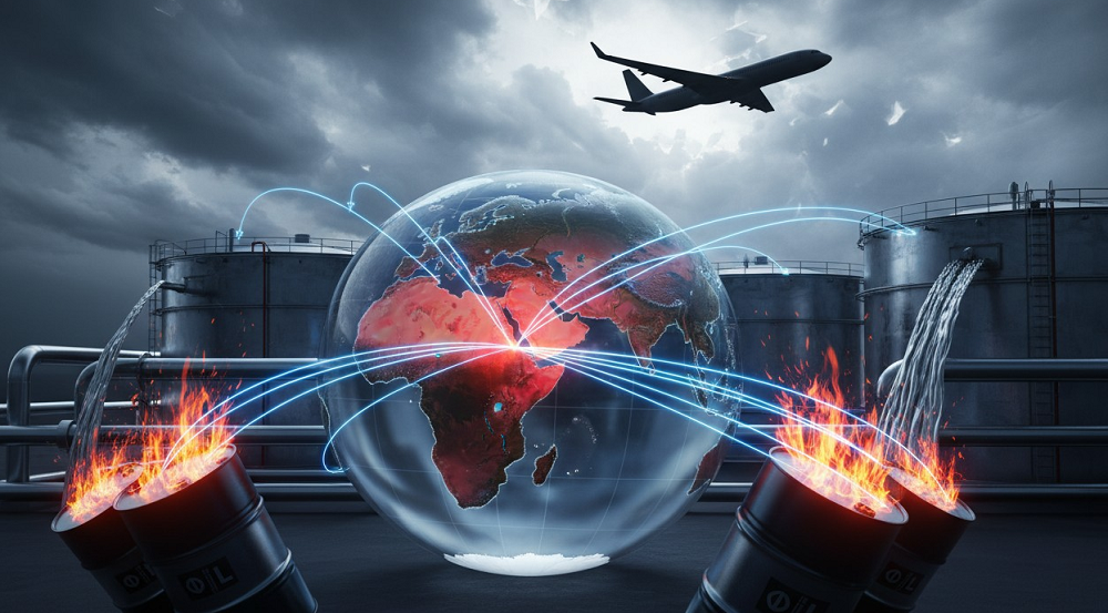 Ceny paliwa lotniczego gwałtownie rosną w związku z napięciami na Bliskim Wschodzie, a linie lotnicze ostrzegają przed możliwymi niedoborami