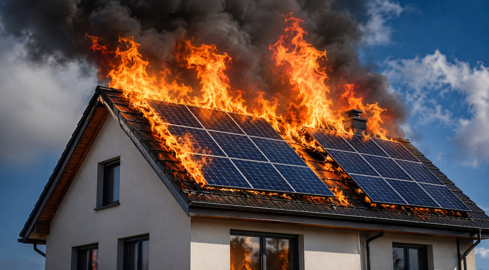 Niebezpieczny rozwój energii słonecznej: Coraz więcej dachów staje w płomieniach